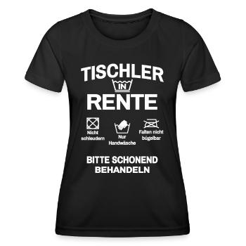 Tischler in Rente - Frauen Funktions-T-Shirt - Schwarz - Vorne - AI Model Female 172 light (172cm)