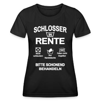 Schlosser in Rente - Frauen Funktions-T-Shirt - Schwarz - Vorne - AI Model Female 172 light (172cm)