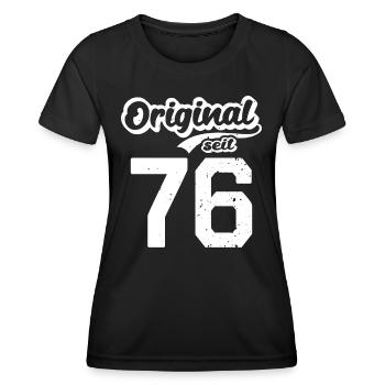46. Geburtstag Original seit 1976 46 Jahre - Frauen Funktions-T-Shirt - Schwarz - Vorne - AI Model Female 172 light (172cm)