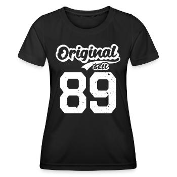 33. Geburtstag Original seit 1989 33 Jahre - Frauen Funktions-T-Shirt - Schwarz - Vorne - AI Model Female 172 light (172cm)