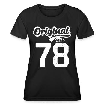 44. Geburtstag Original seit 1978 44 Jahre - Frauen Funktions-T-Shirt - Schwarz - Vorne - AI Model Female 172 light (172cm)