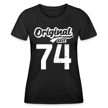 48. Geburtstag Original seit 1974 48 Jahre - Frauen Funktions-T-Shirt - Schwarz - Vorne - AI Model Female 172 light (172cm)