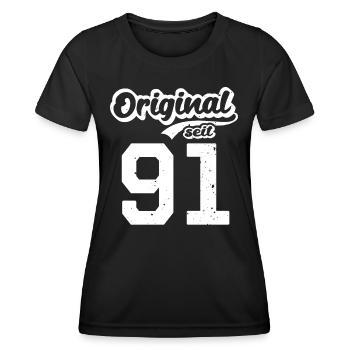 31. Geburtstag Original seit 1991 31 Jahre - Frauen Funktions-T-Shirt - Schwarz - Vorne - AI Model Female 172 light (172cm)