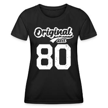 42. Geburtstag Original seit 1980 42 Jahre - Frauen Funktions-T-Shirt - Schwarz - Vorne - AI Model Female 172 light (172cm)