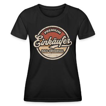 Einkäufer Original Vintage Einkauf - Frauen Funktions-T-Shirt - Schwarz - Vorne - AI Model Female 172 light (172cm)