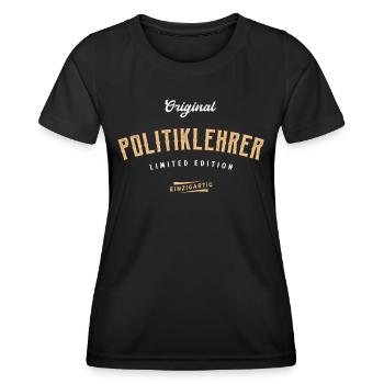 Politiklehrer Limited Edition - Frauen Funktions-T-Shirt - Schwarz - Vorne - AI Model Female 172 light (172cm)