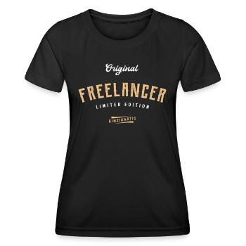 Freelancer Limited Edition Freelancing - Frauen Funktions-T-Shirt - Schwarz - Vorne - AI Model Female 172 light (172cm)