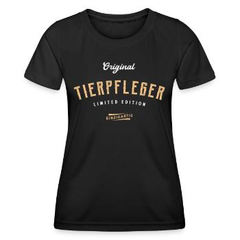 Tierpfleger Limited Edition Tierpflege - Frauen Funktions-T-Shirt - Schwarz - Vorne - AI Model Female 172 light (172cm)