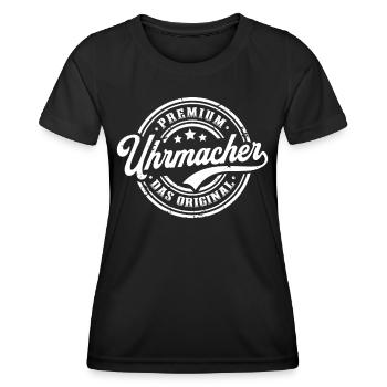 Uhrmacher Original Lustiges Uhrmacher - Frauen Funktions-T-Shirt - Schwarz - Vorne - AI Model Female 172 light (172cm)