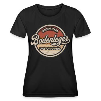Bodenleger Original Vintage Bodenleger - Frauen Funktions-T-Shirt - Schwarz - Vorne - AI Model Female 172 light (172cm)