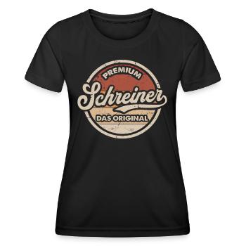 Schreiner Original Lustiges Schreinerei - Frauen Funktions-T-Shirt - Schwarz - Vorne - AI Model Female 172 light (172cm)