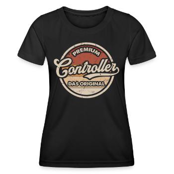 Controlling Original Lustiges Controller - Frauen Funktions-T-Shirt - Schwarz - Vorne - AI Model Female 172 light (172cm)