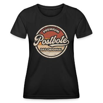 Postbote Original Paketdienst Lustiges Paketbote - Frauen Funktions-T-Shirt - Schwarz - Vorne - AI Model Female 172 light (172cm)