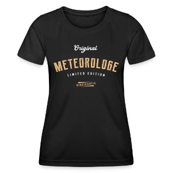Meteorologe Limited Edition Meteorologie - Frauen Funktions-T-Shirt - Schwarz - Vorne - AI Model Female 172 light (172cm)