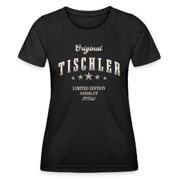 Tischler Limited Edition - Frauen Funktions-T-Shirt - Schwarz - Vorne - AI Model Female 172 light (172cm)