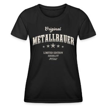 Metallbauer Limited Edition Lustiges Metallbau - Frauen Funktions-T-Shirt - Schwarz - Vorne - AI Model Female 172 light (172cm)