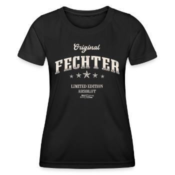 Fechter Limited Edition Fechten Fechtsport - Frauen Funktions-T-Shirt - Schwarz - Vorne - AI Model Female 172 light (172cm)