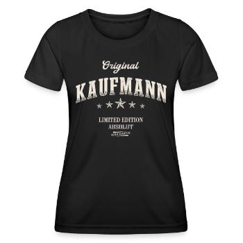 Kaufmann Limited Edition - Frauen Funktions-T-Shirt - Schwarz - Vorne - AI Model Female 172 light (172cm)