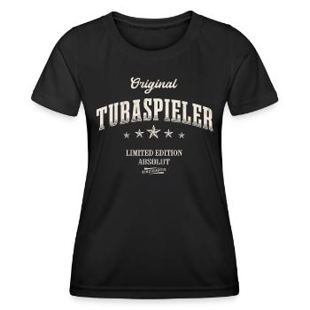 Tubist Limited Edition Tuba Tubaspieler - Frauen Funktions-T-Shirt - Schwarz - Vorne - AI Model Female 172 light (172cm)