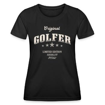 Golfer Limited Edition Lustiges Golf - Frauen Funktions-T-Shirt - Schwarz - Vorne - AI Model Female 172 light (172cm)