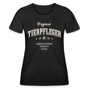 Tierpfleger Limited Edition Tierpflege - Frauen Funktions-T-Shirt - Schwarz - Vorne - AI Model Female 172 light (172cm)