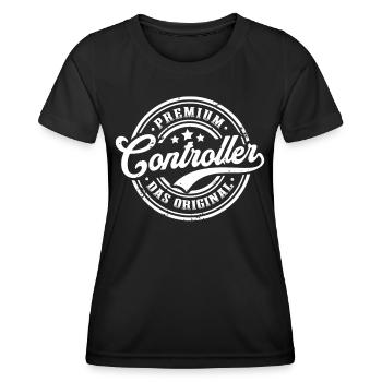 Controlling Original Lustiges Controller - Frauen Funktions-T-Shirt - Schwarz - Vorne - AI Model Female 172 light (172cm)