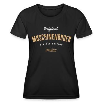 Maschinenbauer Limited Edition Maschinenbau - Frauen Funktions-T-Shirt - Schwarz - Vorne - AI Model Female 172 light (172cm)