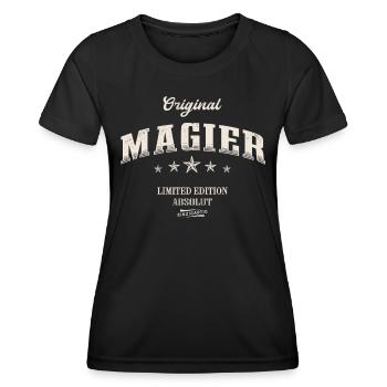 Magier Limited Edition Zauberer - Frauen Funktions-T-Shirt - Schwarz - Vorne - AI Model Female 172 light (172cm)