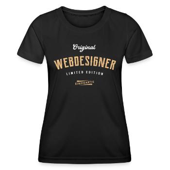 Webdesigner Limited Edition Webdesign - Frauen Funktions-T-Shirt - Schwarz - Vorne - AI Model Female 172 light (172cm)