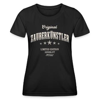 Zauberkünstler Limited Edition Magier Zauberer - Frauen Funktions-T-Shirt - Schwarz - Vorne - AI Model Female 172 light (172cm)