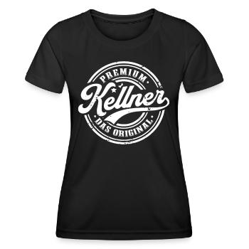 Kellner das Original Lustiges Kellner - Frauen Funktions-T-Shirt - Schwarz - Vorne - AI Model Female 172 light (172cm)
