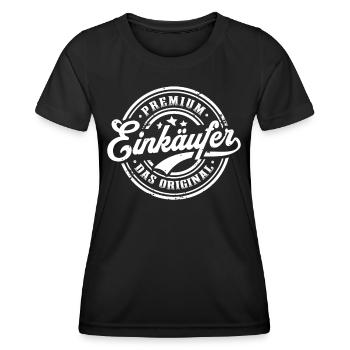 Einkäufer Original Beruf Lustiges Einkauf - Frauen Funktions-T-Shirt - Schwarz - Vorne - AI Model Female 172 light (172cm)