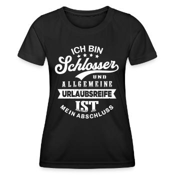 Schlosser Urlaub Lustiges Schlossermeister - Frauen Funktions-T-Shirt - Schwarz - Vorne - AI Model Female 172 light (172cm)
