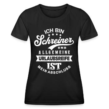 Schreiner Urlaub Lustig Schreinerei - Frauen Funktions-T-Shirt - Schwarz - Vorne - AI Model Female 172 light (172cm)