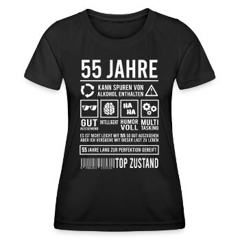 55. Geburtstag Männer Frauen Lustig 55 Jahre - Frauen Funktions-T-Shirt - Schwarz - Vorne - AI Model Female 172 light (172cm)