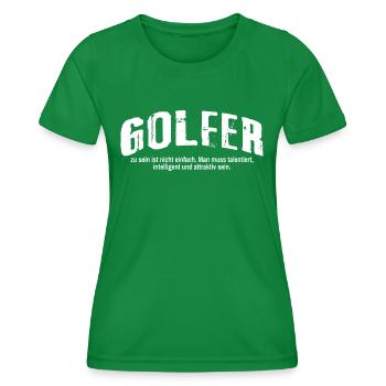 Golfer Humor Golfspieler Lustiges Golf - Frauen Funktions-T-Shirt - Kelly Green - Vorne - AI Model Female 172 dark (172cm)