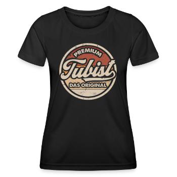 Tubist Original Tuba Tubaspieler - Frauen Funktions-T-Shirt - Schwarz - Vorne - AI Model Female 172 light (172cm)