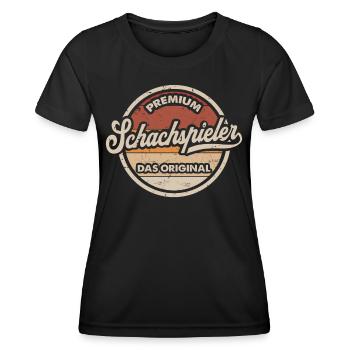 Schach Original Schachmeister Lustiges Schachspiel - Frauen Funktions-T-Shirt - Schwarz - Vorne - AI Model Female 172 light (172cm)