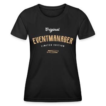 Eventmanager Limited Edition Event Manager - Frauen Funktions-T-Shirt - Schwarz - Vorne - AI Model Female 172 light (172cm)