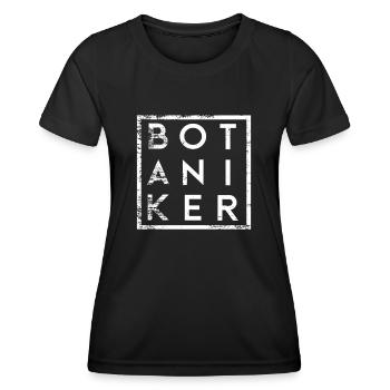 Botaniker Minimalismus Botanik - Frauen Funktions-T-Shirt - Schwarz - Vorne - AI Model Female 172 light (172cm)