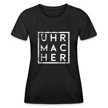 Uhrmacher Minimalismus - Frauen Funktions-T-Shirt - Schwarz - Vorne - AI Model Female 172 light (172cm)