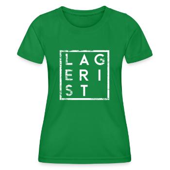 Lagerist Minimalismus - Frauen Funktions-T-Shirt - Kelly Green - Vorne - AI Model Female 172 dark (172cm)