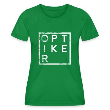 Optiker Minimalismus - Frauen Funktions-T-Shirt - Kelly Green - Vorne - AI Model Female 172 dark (172cm)
