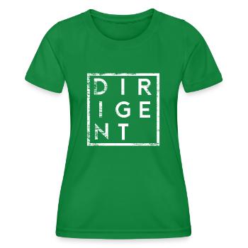 Dirigent Minimalismus Dirigenten - Frauen Funktions-T-Shirt - Kelly Green - Vorne - AI Model Female 172 dark (172cm)
