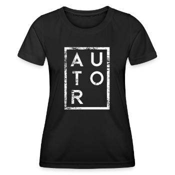 Autor Minimalismus Autoren - Frauen Funktions-T-Shirt - Schwarz - Vorne - AI Model Female 172 light (172cm)