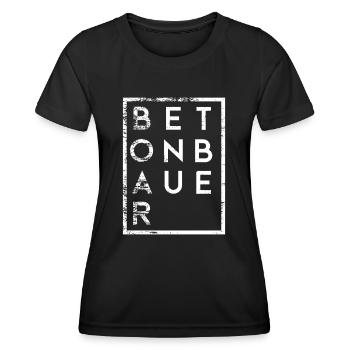 Betonbauer Minimalismus Betonbau - Frauen Funktions-T-Shirt - Schwarz - Vorne - AI Model Female 172 light (172cm)