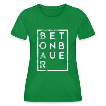 Betonbauer Minimalismus Betonbau - Frauen Funktions-T-Shirt - Kelly Green - Vorne - AI Model Female 172 dark (172cm)