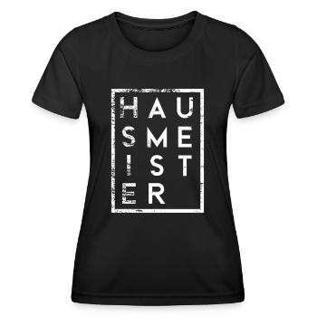 Hausmeister Minimalismus - Frauen Funktions-T-Shirt - Schwarz - Vorne - AI Model Female 172 light (172cm)