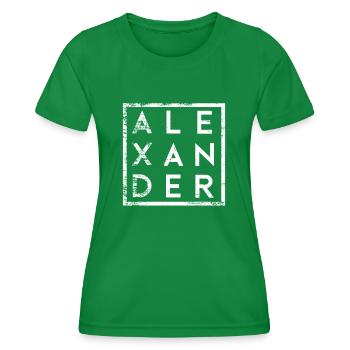 Alexander Minimalism - Women's Functional T-Shirt - kelly green - Front - AI Model Female 172 dark (172cm)