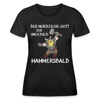 Hammersbald - Frauen Funktions-T-Shirt - Schwarz - Vorne - AI Model Female 172 light (172cm)